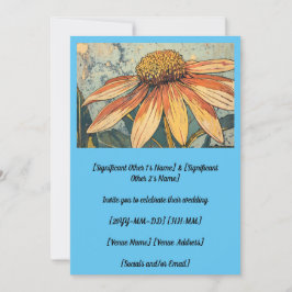 Ongelooflijke Gele Sneezeweed Tekening Wedding Kaart