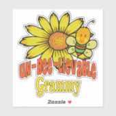 Ongelooflijke Grammy-zonnebloemen en -bijen Sticker (Vel)
