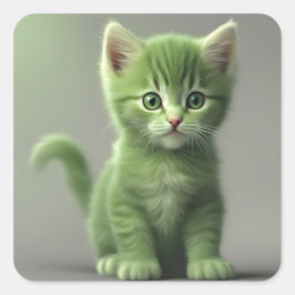 Ongelooflijke kitten vierkante sticker