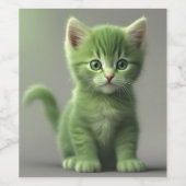 Ongelooflijke kitten wijn etiket (Enkel label)