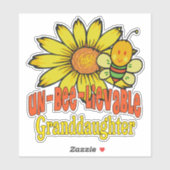 Ongelooflijke kleindochter Zonnebloemen en bijen Sticker (Vel)