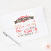 Ongelooflijke Moeder Happy Moederdag Sticker Seal (Envelop)