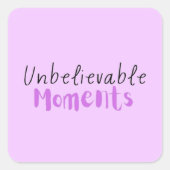 Ongelooflijke momenten Sticker (Voorkant)
