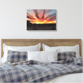 Ongelooflijke Montana Sunrise. Canvas Afdruk (Insitu (Slaapkamer))