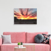 Ongelooflijke Montana Sunrise. Canvas Afdruk (Insitu (Woonkamer))