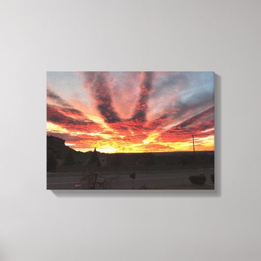 Ongelooflijke Montana Sunrise. Canvas Afdruk (Voorkant)