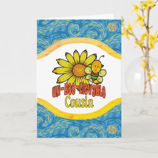 Ongelooflijke neusbloemen en bijen kaart (Gele Bloem)