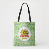Ongelooflijke oma-zonnebloemen en -bijen tote bag (Voorkant)