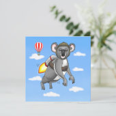 Ongelooflijke Raket Koala Kaart (Staand voorkant)