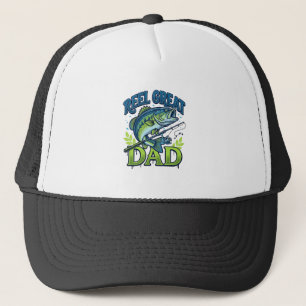 Ongelooflijke Vader Bass Visvangst Vintage Vector  Trucker Pet