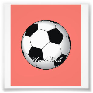 Ongelooflijke Voetbal Sport Budget Monogram Foto Afdruk