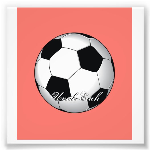 Ongelooflijke Voetbal Sport Budget Monogram Foto Afdruk (Voorkant)