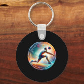 Ongelooflijke Volleybal Bespaar – Atleet in Actie  Sleutelhanger (Voorkant)