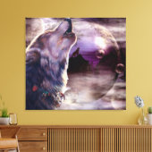Ongelooflijke Wolf Song Muur Canvas Kunst (Insitu (Woonkamer))