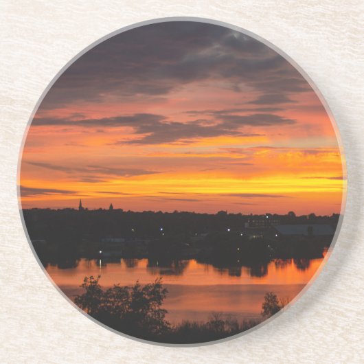 Ongelooflijke zonsondergang op het Manistemeer Zandsteen Onderzetter (Voorkant)