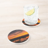 Ongelooflijke zonsondergang op het Manistemeer Zandsteen Onderzetter (Zijkant)