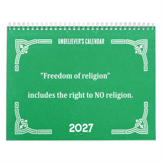Ongelovige's kalender (Hoes)