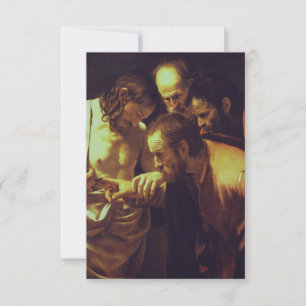 Ongelovigheid van de Heilige Thomas Caravaggio Hei Bedankkaart