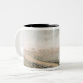 Ongeluk op de spoorweg Versailles-Bellevue Tweekleurige Koffiemok (Voorkant links)