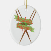 Ongelukken gebeuren geruchten keramisch ornament (Rechts)