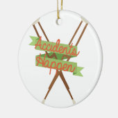 Ongelukken gebeuren geruchten keramisch ornament (Links)