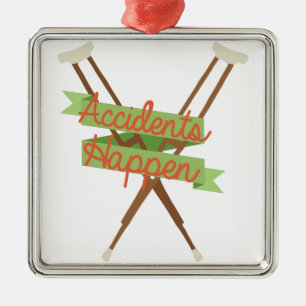 Ongelukken gebeuren geruchten metalen ornament