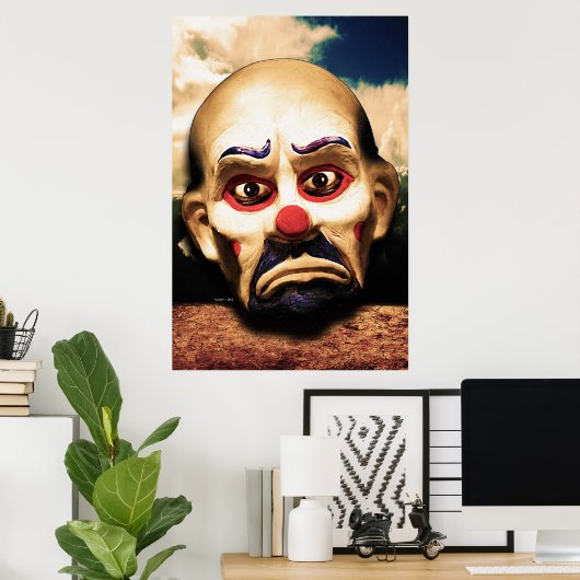 Ongelukkig Clown Poster (Thuiskantoor)