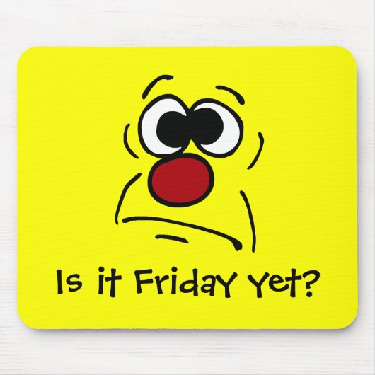 Ongelukkig Face Grumpey Muismat (Voorkant)