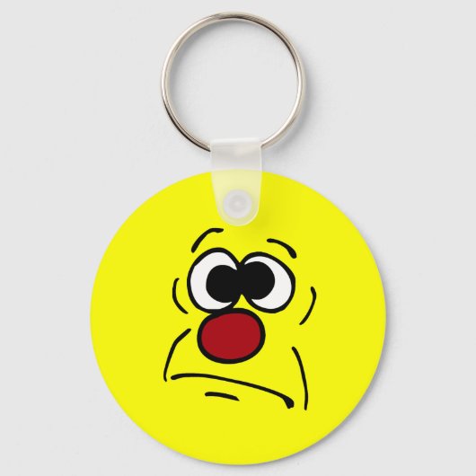 Ongelukkig Face Grumpey Sleutelhanger (Voorkant)