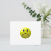 ongelukkig gezicht emoji briefkaart (Staand voorkant)