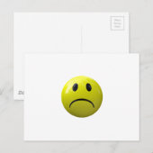 ongelukkig gezicht emoji briefkaart (Voorkant / Achterkant)