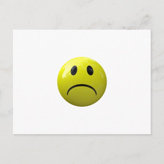 ongelukkig gezicht emoji briefkaart (Voorkant)