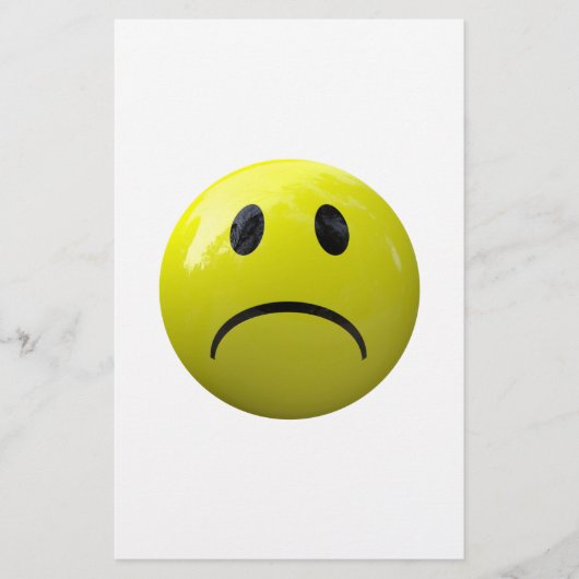 ongelukkig gezicht emoji briefpapier (Voorkant)
