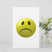 ongelukkig gezicht emoji briefpapier (Staand voorkant)