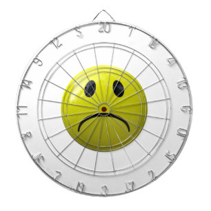 ongelukkig gezicht emoji dartbord