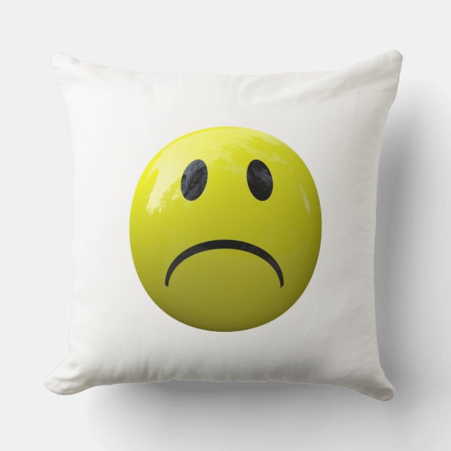 ongelukkig gezicht emoji kussen (Voorkant)