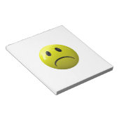 ongelukkig gezicht emoji notitieblok (Schuin)