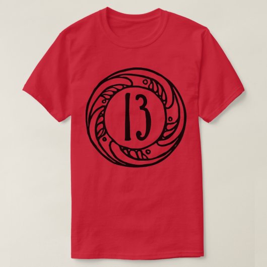 Ongelukkig nummer 13 t-shirt (Design voorkant)