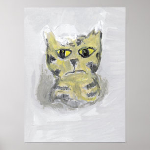 Ongelukkig ontwerp voor kunstschilderkunst met sne poster