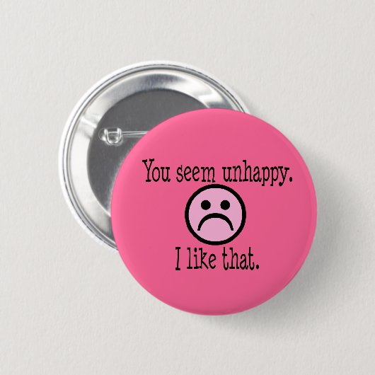 Ongelukkige Button (Voorkant /achterkant)