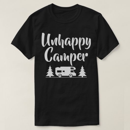 Ongelukkige Camper Verklaring Pun Camp Grappig T-shirt (Design voorkant)
