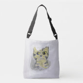 Ongelukkige kat in sneeuwfolk crossbody tas (Voorkant)
