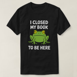 Ongelukkige kikker die zijn boek sloot t-shirt