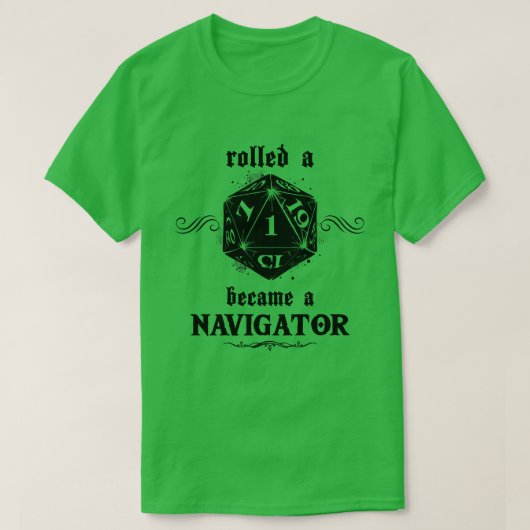 Ongelukkige Rol Navigator T-shirt (Design voorkant)