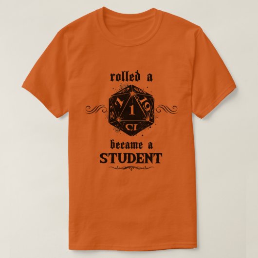 Ongelukkige Roll Student T-shirt (Design voorkant)