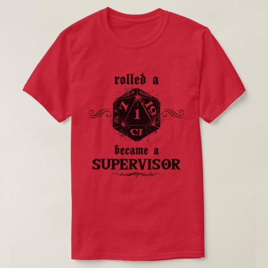 Ongelukkige Roll Supervisor T-shirt (Design voorkant)