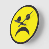 Ongelukkige Sadness Face Ronde Klok (Hoek)
