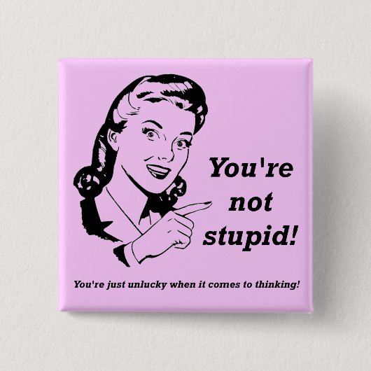 Ongelukkige Thinker Funny Button Badge (Voorkant)