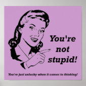 Ongelukkige Thinker Funny Poster Sign. (Voorkant)