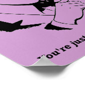 Ongelukkige Thinker Funny Poster Sign. (Hoek)